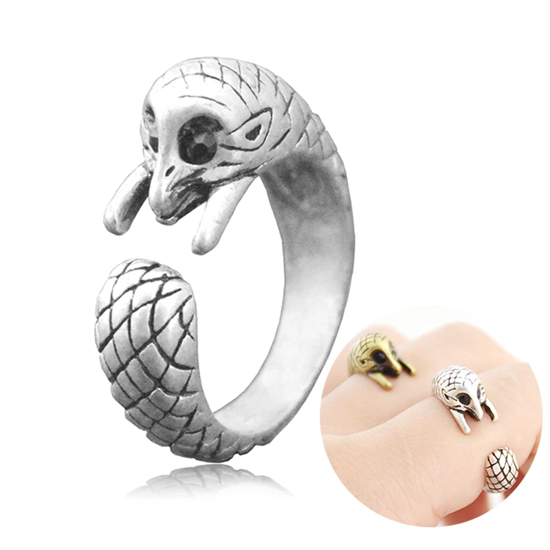 Retro Hippie Spiny Rat Rings For Women Boho Brass Knuckle Anel Masculino Hedgehog Anillos Animal Ring Men Jewelry Gift For Lover