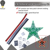 Students training DIY Kit Five-Pointed Star Breathing Light Gradient LED Light for Christmas Soldering Training Red Green Blue