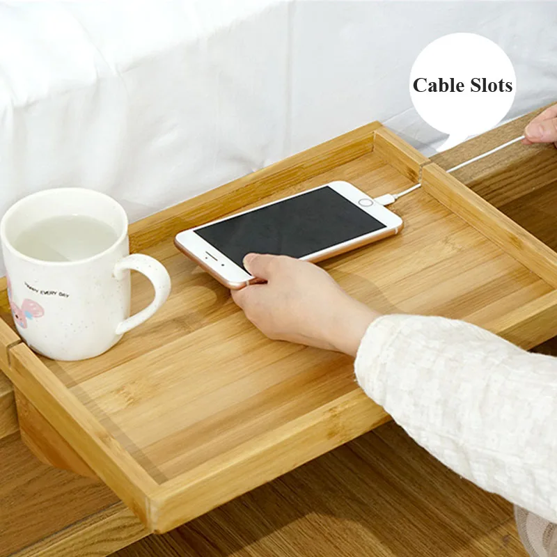 Bedroom Furniture Bedside Table Creative Tray Wooden Table Bedside Table Mobile Rack Creative Dormitory Bedside Table Table