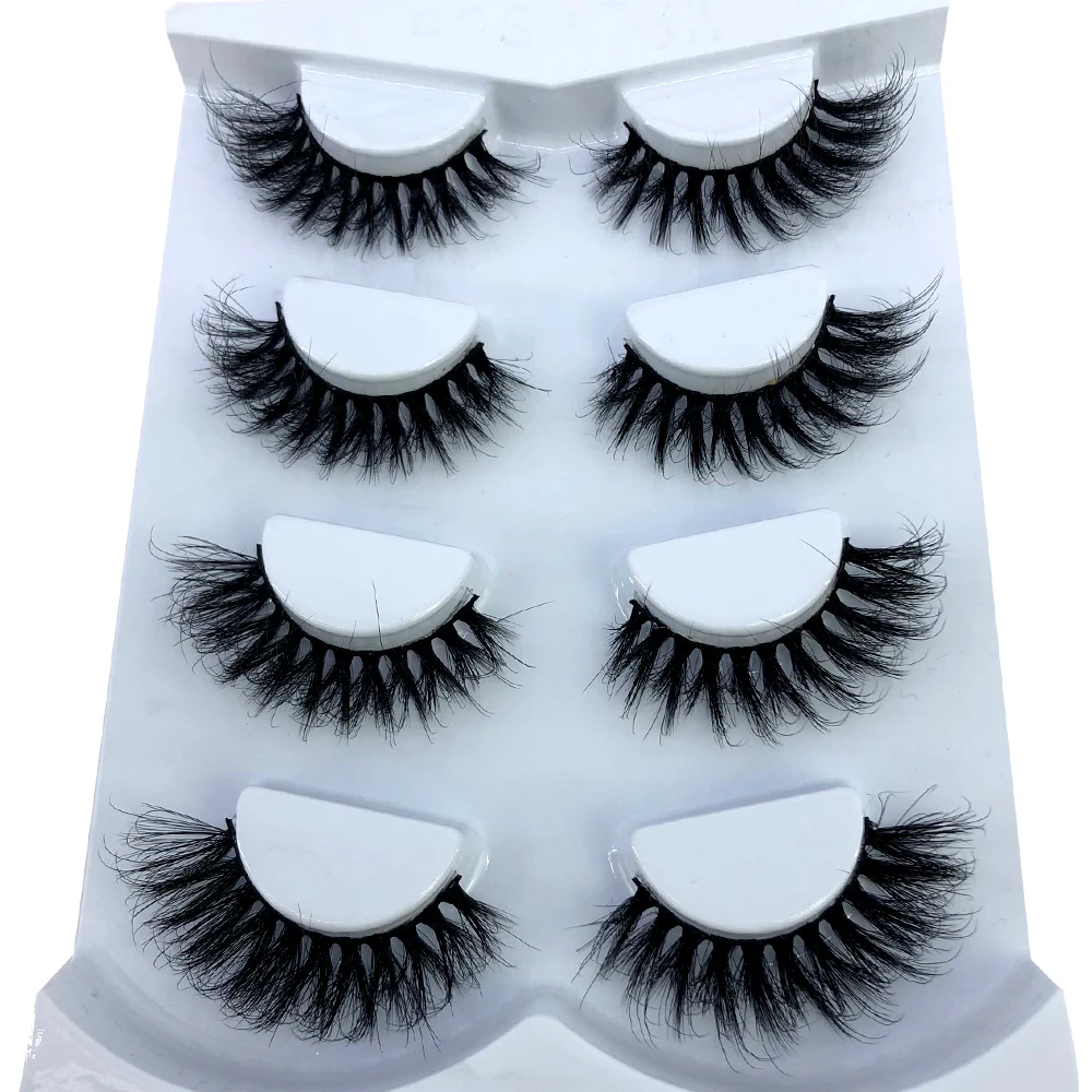 HBZGTLAD 4 Paar Natürliche Falsche Wimpern Lange 3D Nerzwimpern Wimpernverlängerung Nerzwimpern für Schönheit – Detail 22