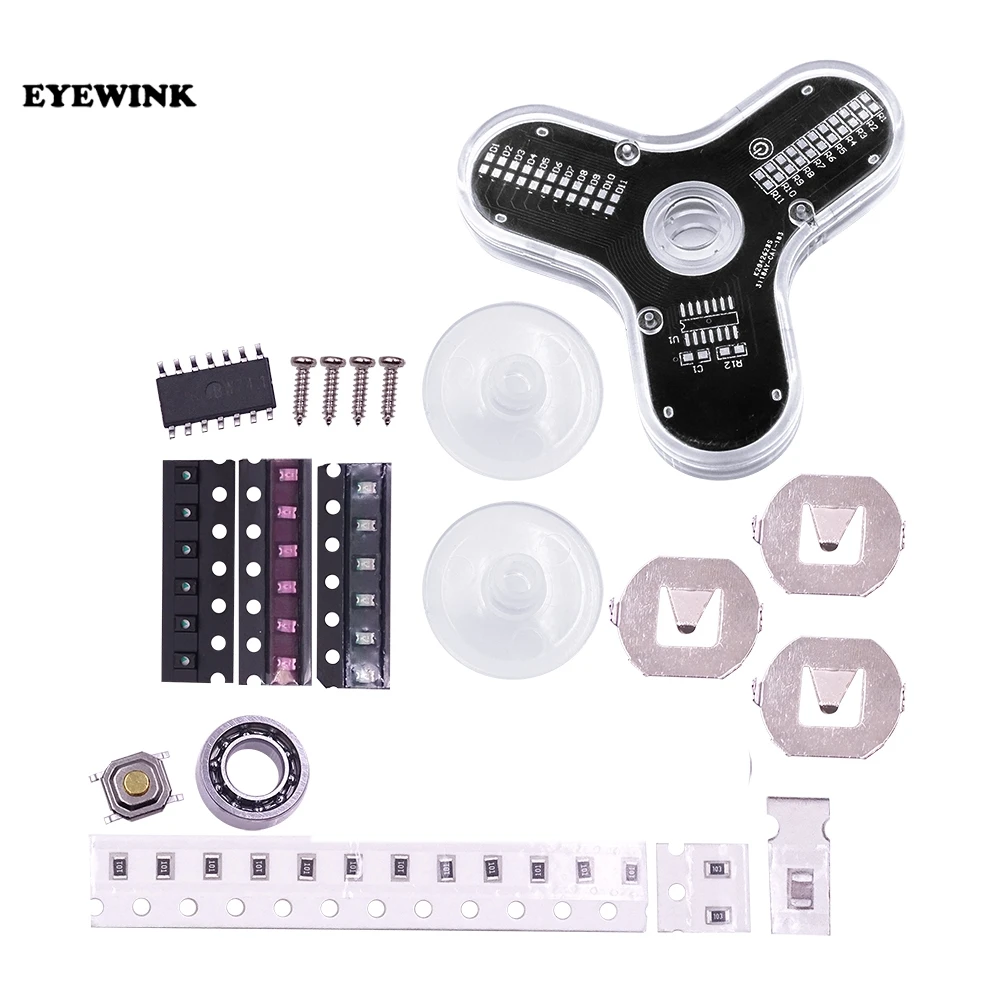 Electronic Diy Kit Fingertip Gyro LED Manufacture Kit Fun Welding Diy Kt RG550 Alleviate Fatigue Loosen Body And Mind