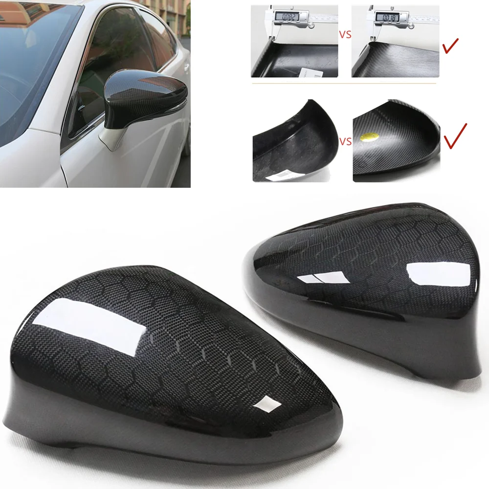 

Mirror Cover For Lexus IS200t IS250 IS350 IS GS ES RC RCF GSF CT LS 2013-2019 Honeycomb Style Carbon Fiber Rear View Caps Add On