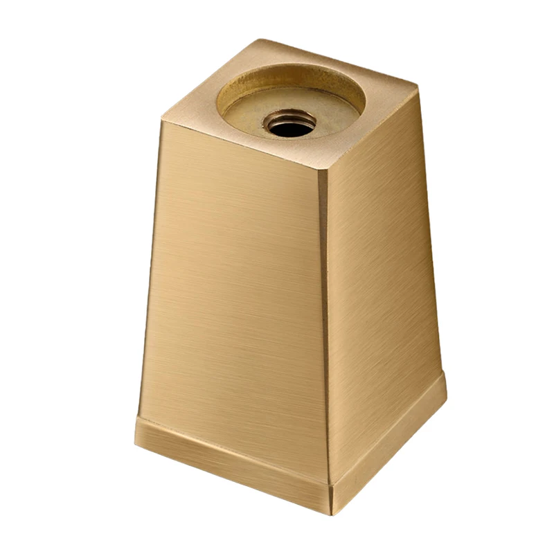 Square Brass Cabinet Leg Cover Tapered Chair Feet Covers High Furniture Ferrules Sofa Legs Cup