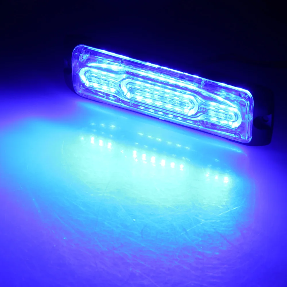 12LED Car Strobe Warning Light Grill Flashing Truck Trailer Beacon Lamp LED Side Signal Breakdown Emergency Lights