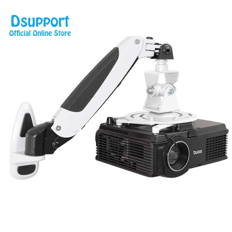 PR03A Aluminium Legierung 360 Grad Projektor Wand Halterung Full-Motion Versenkbare Universal Projektor Aufhänger Halterung