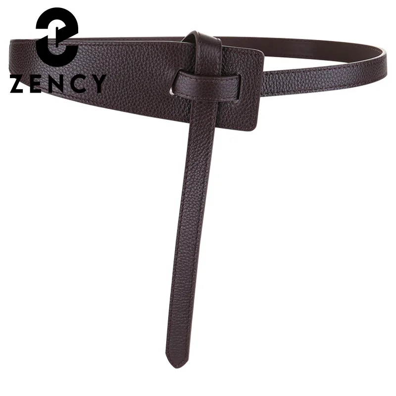 

Zency Fashion Classic High Quality Female Cinturones Black Soft Genuine Leather Waist Belt For Jeans Dress Women's Waistband