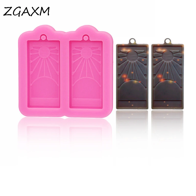 

LM74 Shiny Square epoxy resin silicone mold, pendant earrings, keychain, jewelry making silicone mold, clay mold