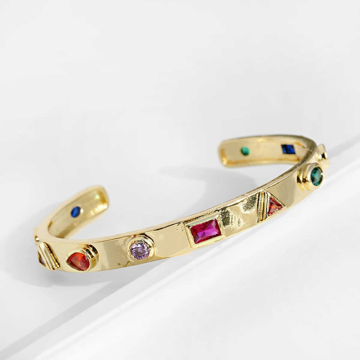 Luxury Zircon Crystal Hollow Gold Color Bangle Bracelet For Women Classic Star Evil Eye Bracelets Rhinestone Mother\'s Day gift