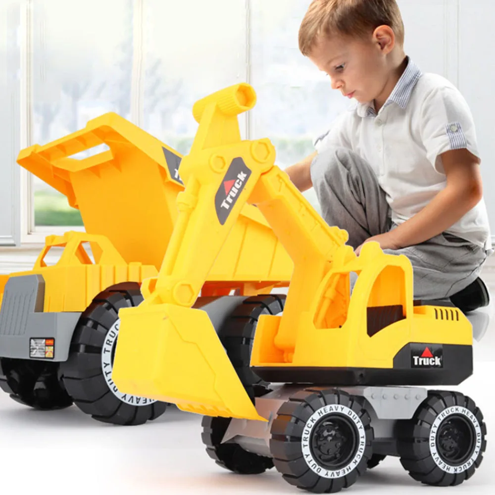 Voiture de Simulation classique pour bébé, jouet d'ingénierie, modèle tracteur, camion de décharge, Mini, cadeau pour garçon, 2020