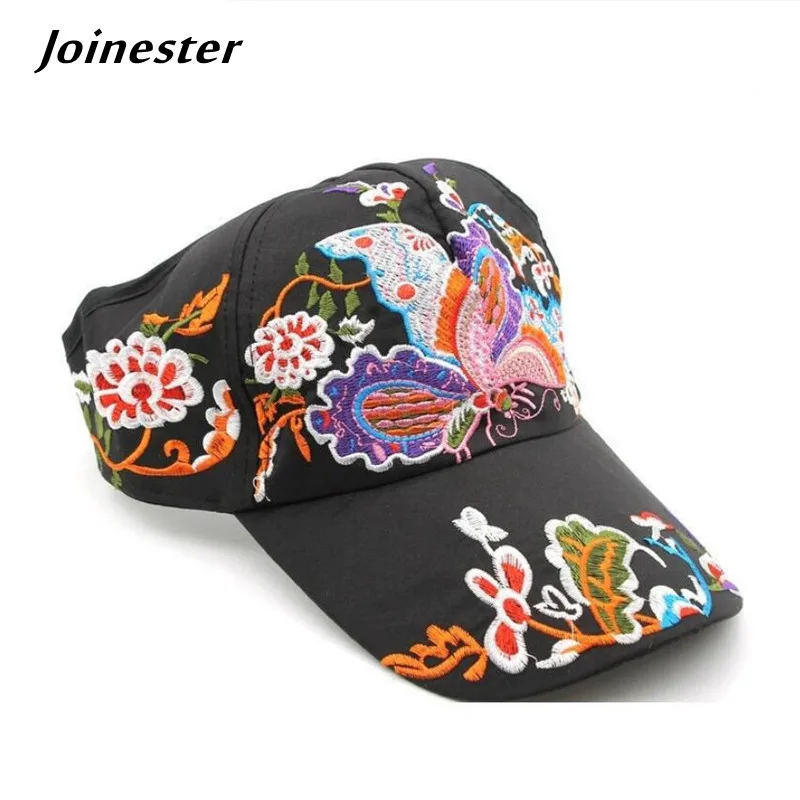 

Embroidered Cotton Fabric Baseball Cap for Women Ethnic Summer Sun Hat casquette femme Breathable Hip Hop Caps Girls Outdoor Hat