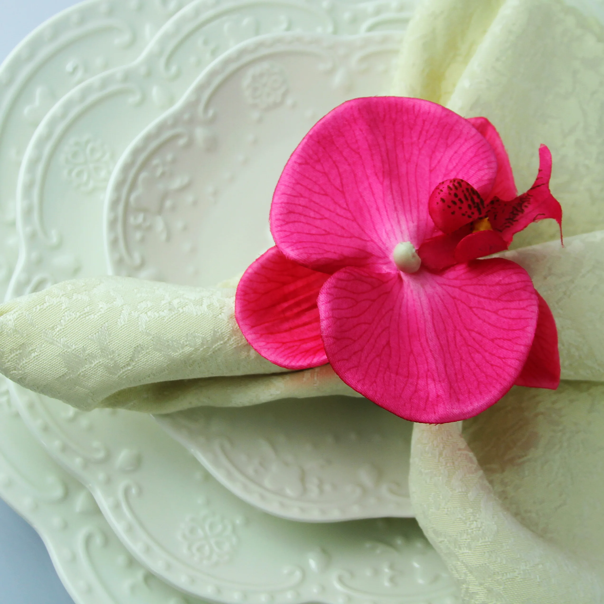 free shipping butterfly flower napkin rings table decoration 12 pcs holder ring butterfly wedding napkin holder 12 pcs