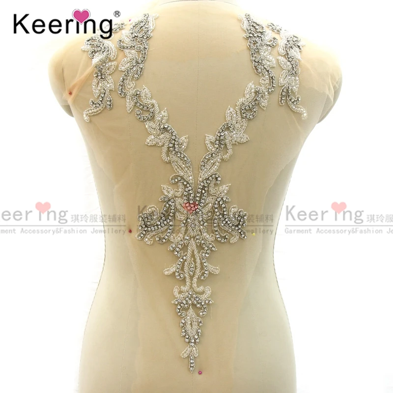 Rhinestone Body Applique for Wedding Panel, 3D Fashion, WDP-345