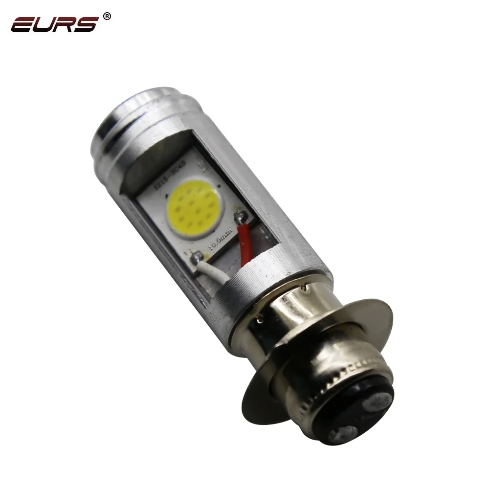 EURS 1Pcs Super bright H6 Led Headlight H6M P15D-25-1 Motorcycle 10W 1500LM High Low Beam Motorbike Headlight Fog Light Bulb 12V