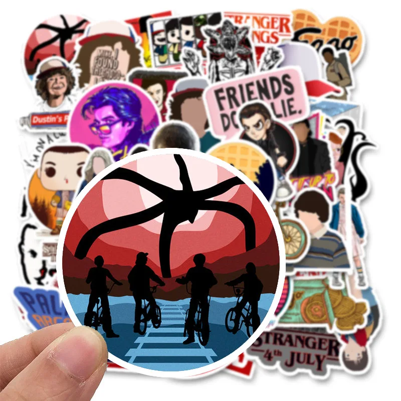 50Pcs Strange Things Stickers Refrigerator Sticker For Skateboard Laptop Luggage Bicycle Notebook Kids Toy Decal Stickers