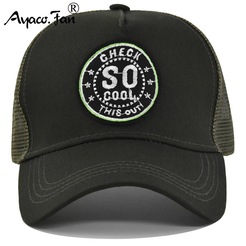 Casquette de baseball en maille brodée pour hommes et femmes, chapeau de soleil unisexe, casquettes Snapback en coton pour adolescents, chapeau Hip