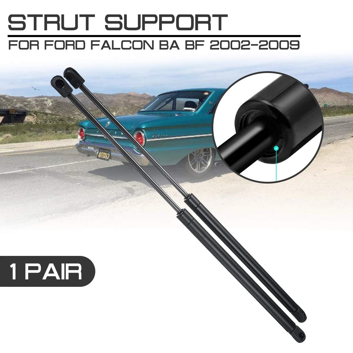 For Ford Falcon BA BF 2002-2009 FPV XR6 XR8 GT FAIRLANE Auto Refit Bonnet Hood Gas Shock Lift Strut Bars Support Rod