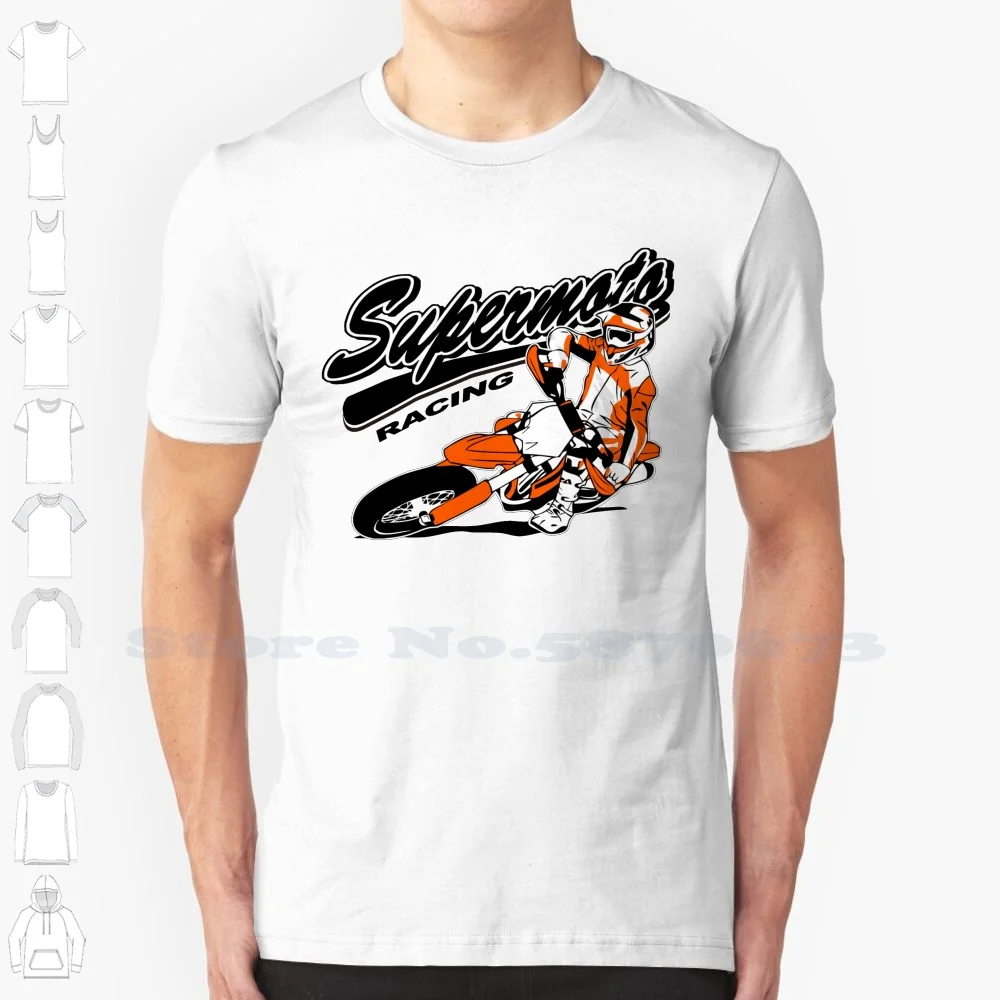 Supermoto 100% Pure Cotton T-Shirt Supermoto Supermotard Motocross Moto Cross Supercross Enduro Motorcyclist Motorcycle Racing