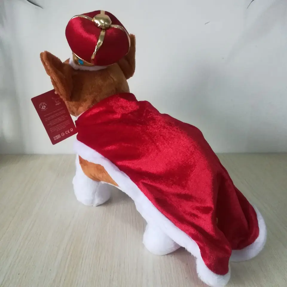 lovely cartoon dog plush toy about 30cm Crown and Cloak Welsh Corgi soft doll kid's toy birthday gift b1008