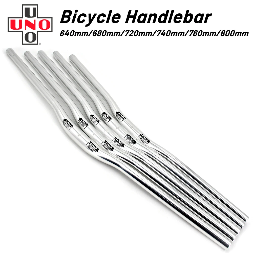 UNO Steering Wheel Aluminium MTB Road Bike Handlebar Riser Flat Bar 31.8* 640 680 720 740 760 800mm Bicycl Handlebar MTB Parts