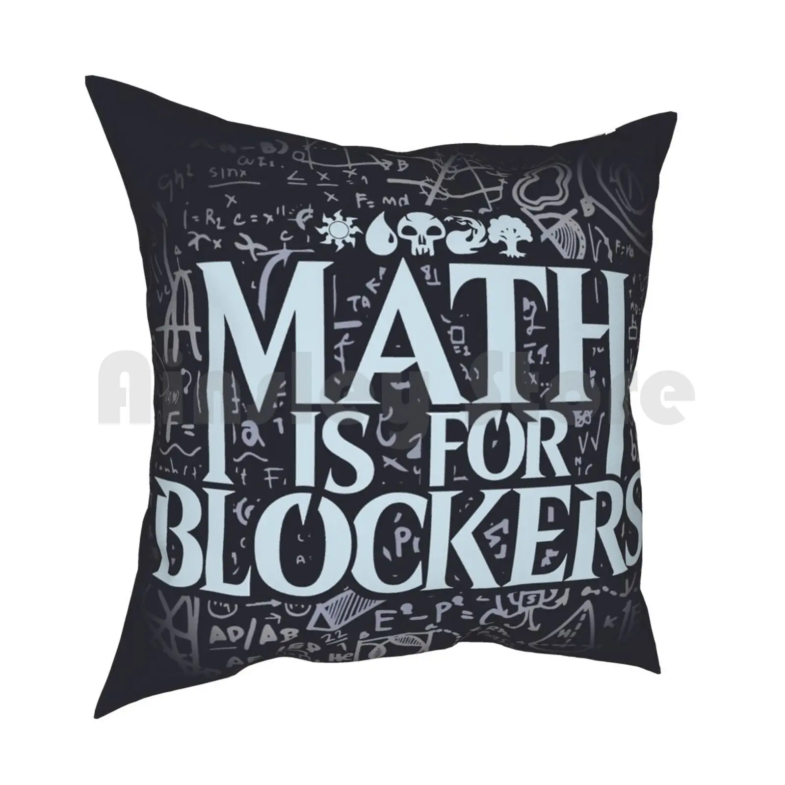 Math Is For Blockers-Artifact Edition Pillow Case Printed Home Soft DIY Pillow cover Magic Plains Island Swamp Mountain