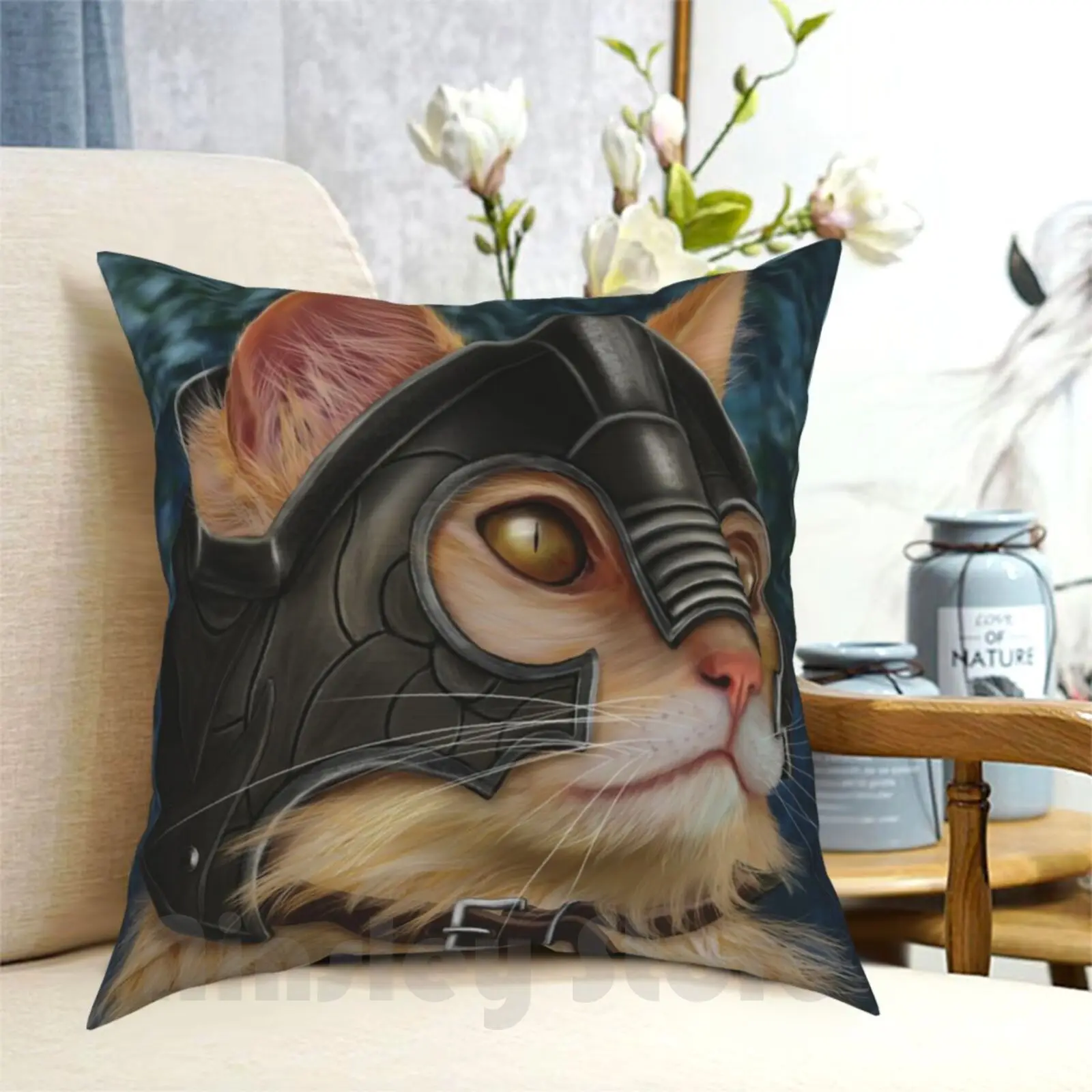 Cat Pillow Case Printed Home Soft Throw Pillow Cool Battle Cats Vintage Historical Costume Fantasy Kitten Magic Cat In