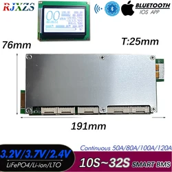 10S до 32S Smart Ant BMS Новый DIY LiFePO4 Li-Ion 80A/110A/120A PEAK 100A/200A/300A с Android Bluetooth-совместимым App монитором