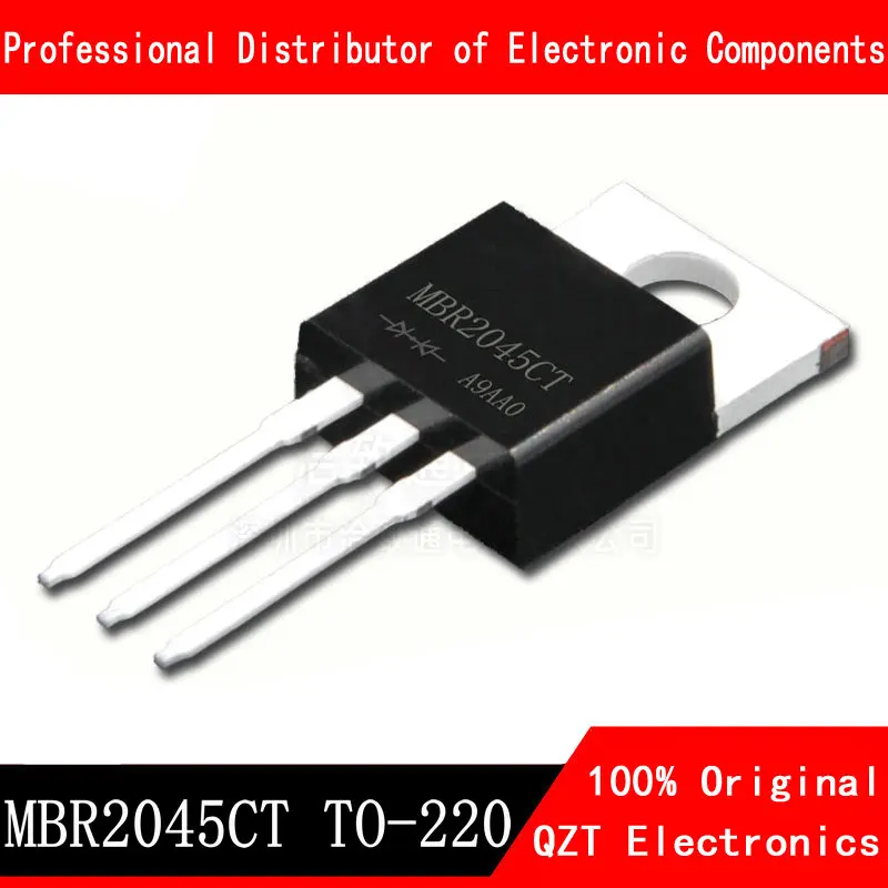 10 Stks/partij MBR2045CT MBR2045 20A 45V Schottky Diode T0-220 Originele Authentieke To-220 Op Voorraad