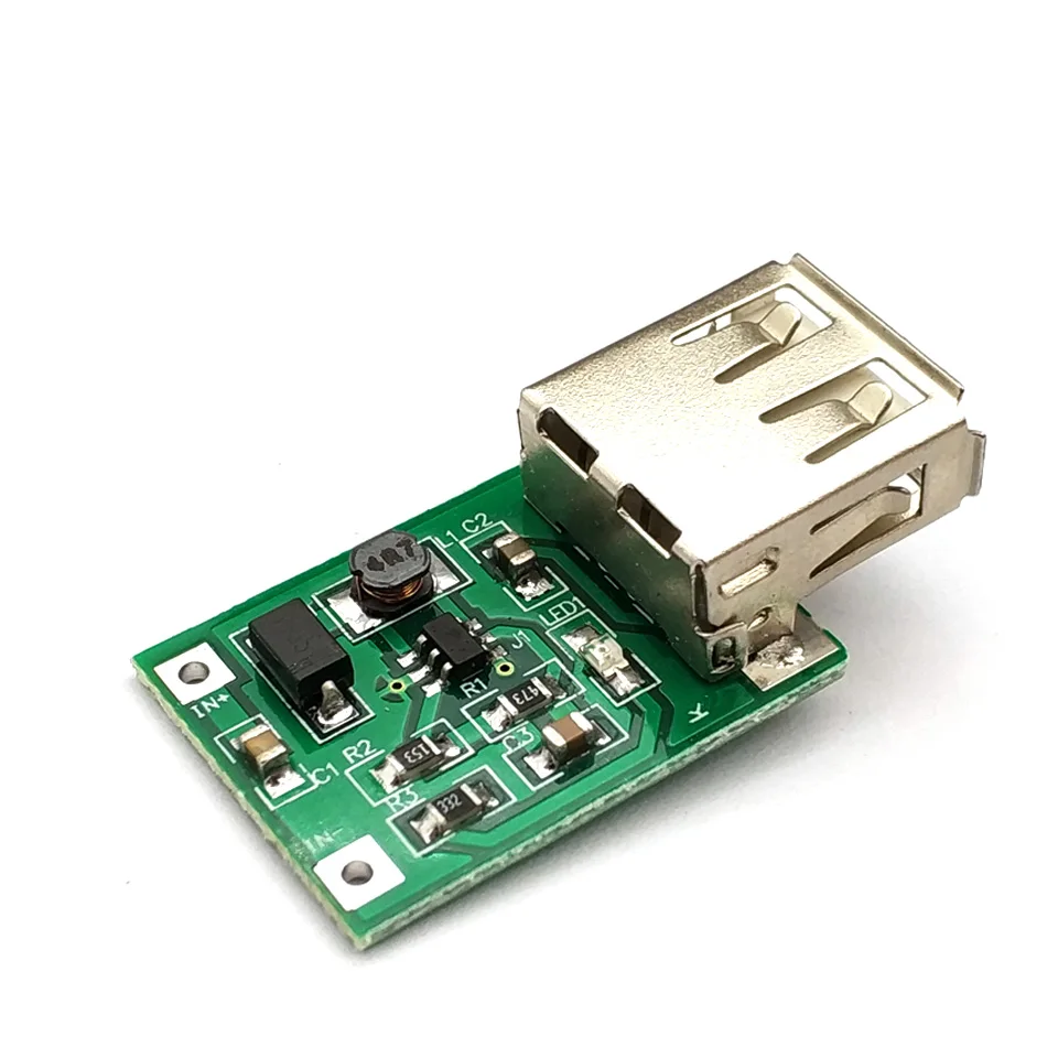 0.9V ~ 5V To 5V 600MA ชาร์จ USB Step Up โมดูล Mini DC-DC Boost Converter สีเขียว