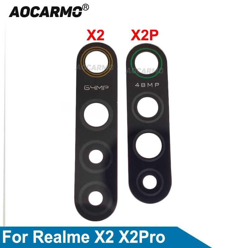 

Aocarmo для Realme X2 Pro/X2 X2P, объектив задней камеры с наклейкой, запасная часть
