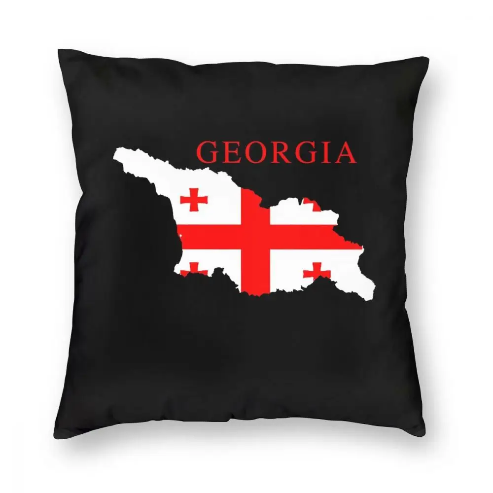 

Georgia Country Map Flag Throw Pillow Cover Cushions for Sofa Fashion Pillowcover Home Decor