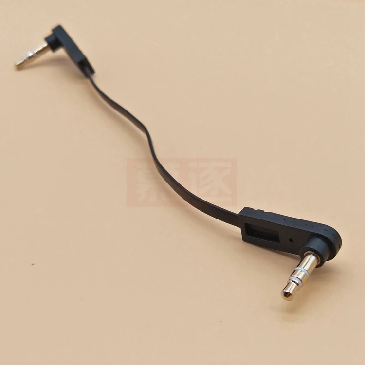 3-section double elbow AUX AUDIO CABLE 3.5mm ultra short audio flat connector 20cm for vehicle