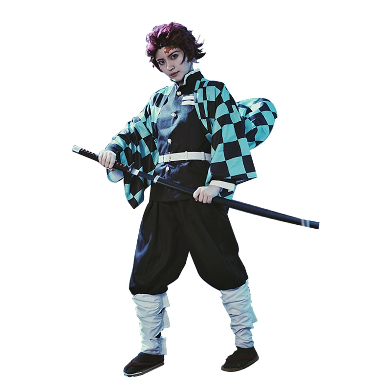 Cosplay Costume Kamado Tanjirou Cos Original Version Kimono Uniforms In Stock Free Shipping