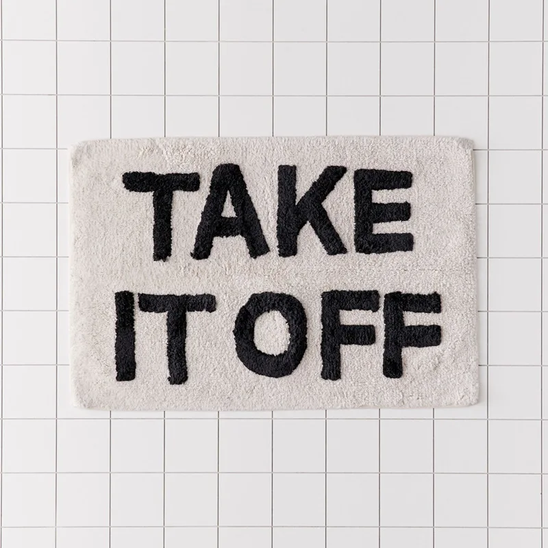 Nordic Take It Off Funny Home Doormat Bedroom Living Room Carpet Water Absorption Non-slip Bath Mat Custom Pattern Bathroom Rugs