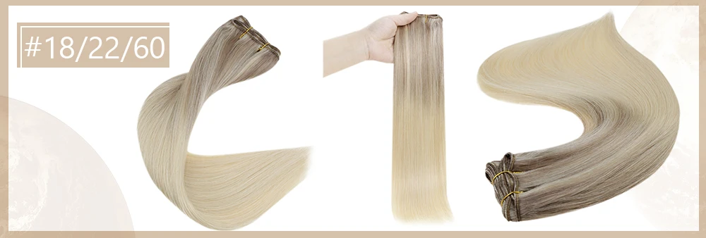 Full Shine Human Hair Weft Extensions Hair Bundles 100g Sew In Silky Straight Remy Skin Double Weft For Salon