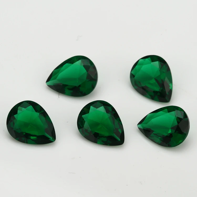 9 Colors 100pcs 2x3~13x18mm Pear Shape White, Red, Black, Green Loose Bead Glass stone For Jewelry DIY