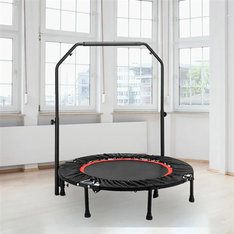 

40 Inch Indoor Trampoline For Jumping Folding Adult Children Yoga Women Bed Workout Trampolines Gym Outdoor Fitness Equipment