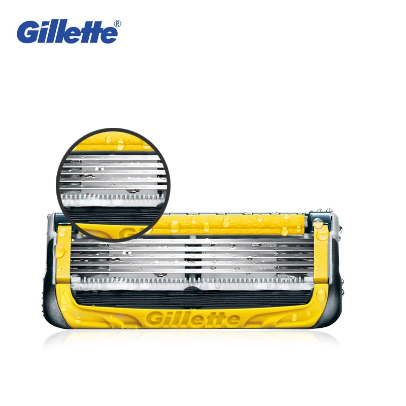 Gillette fusão proshield navalha 5 camadas lâmina de barbear manual barba barbeador lâminas para cuidados faciais do homem remoção segura do cabelo