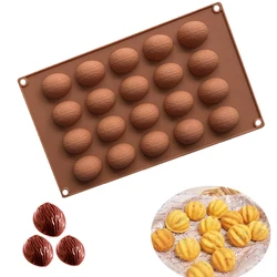 20 Cavity Walnut Nut Shaped Chocolate Molds Cake Pudding Fondant Mould Cake Decorating Tools Cupcake Topper Ice Cube Tray Baking