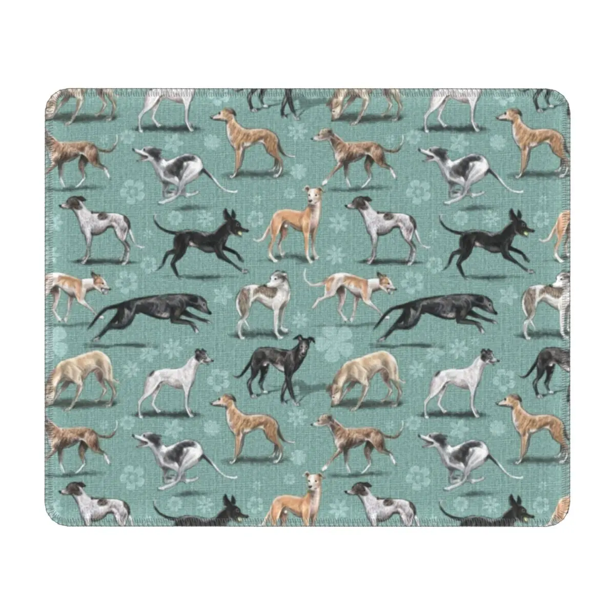 Kawaii Greyhound Dog Laptop Mouse Pad Soft Mousepad with Stitched Edges Anti-Slip Rubber  Whippet Hound Mouse Pads Mat for Gamer