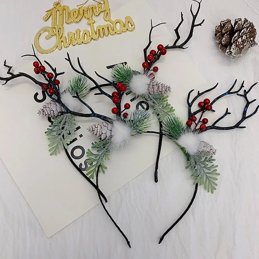 

Costume Headwear Flower Branch Girl Twig Make Up Women Hair Band Antlers Headband Hair Accessories Korean Style Head Hoop