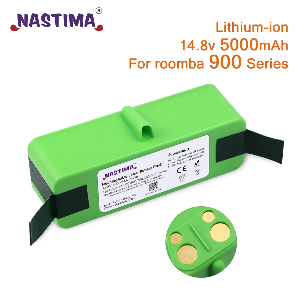 NASTIMA 14.8V 5Ah akumulator litowo-jonowy do iRobot Roomba 900 800 700 600 500 seria 960 980 985 550 560 610 680 690 770 780 870 890