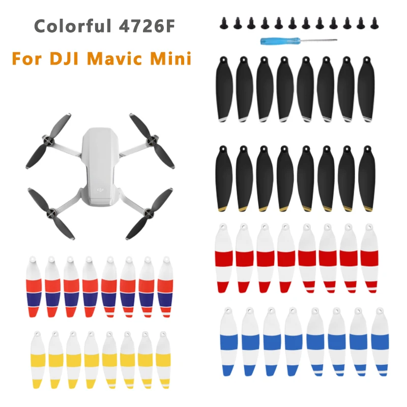 16PCS Replacement Propeller for DJI Mavic Mini Drone 4726 Light Weight Props Blade Wing Fans Accessories Spare Parts Screw Kits