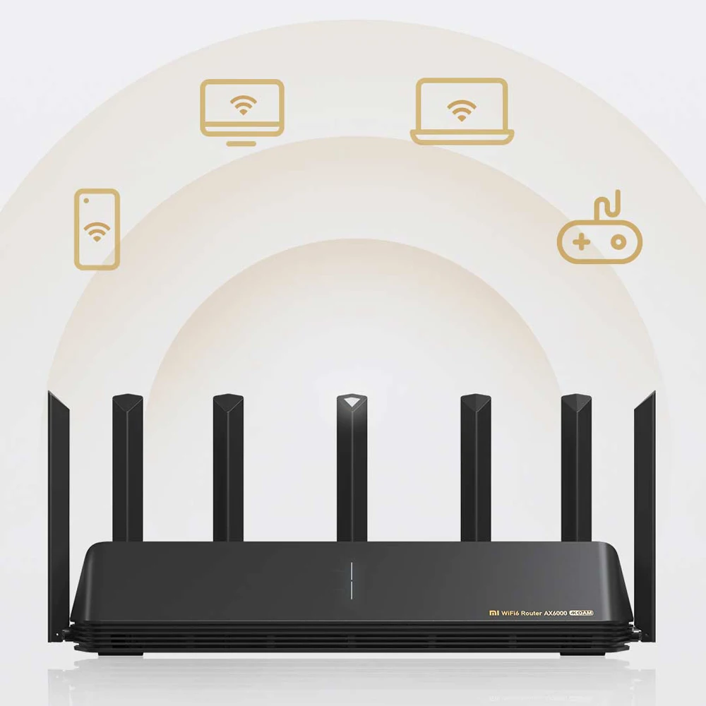 Xiaomi AX6000 AIoT Router 6000Mbs WiFi6 VPN 512MB Qualcomm CPU Mesh Repeater External Signal Network Amplifier Mi Home