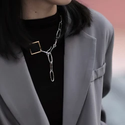 Amorita Boutique Punk Chain Necklace Geometric Necklace Handmade Jewelry Gift Accessories Choker Necklace Unisex Minimalism