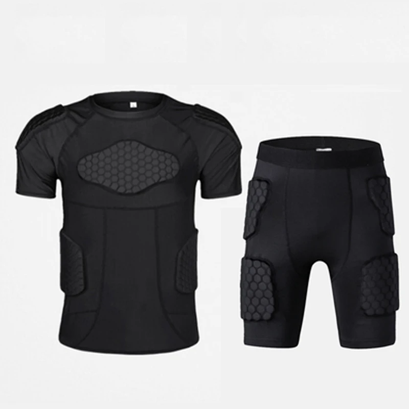 Men\'s Sports Honeycomb Anti-Collision Pad Compression Anti-Collision Suit Basketball Football Football Safety Protection Suit