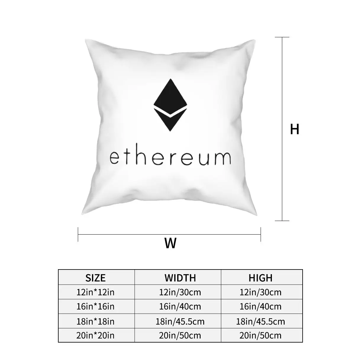 Ethereum Logo Icon Throw Pillow Cover Throw Pillow Bitcoin Crypto Cryptocurrency Btc Blockchain Vintage Cushion Covers