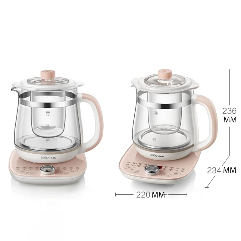 1.5L electric kettle Glass health pot Water boiler Heat preservation electric tea maker Kitchen appliances Hot and cool kettle