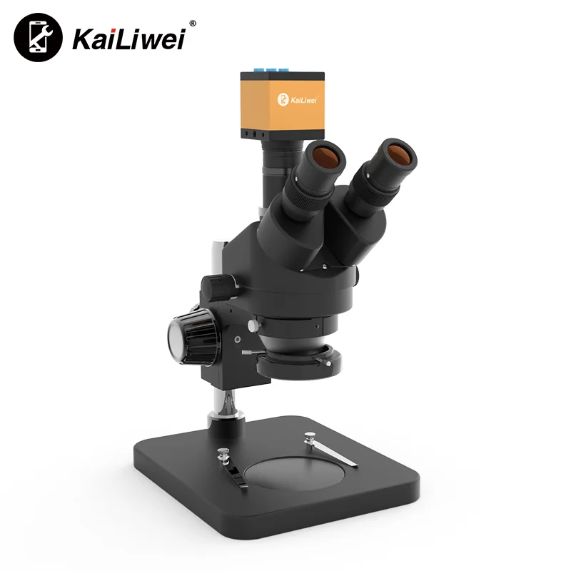Imagem -06 - Microscópio Trinocular Preto Estéreo Profissional ce Solda Opcional Microscopio Mechanic