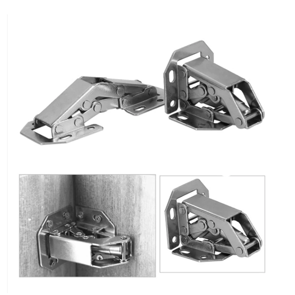 Cabinet Hinge Stainless Steel Hydraulic Door Hinge Free Punching Plated Closing Cupboard Buffer  Damp 3/5 Inch