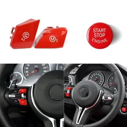 3Pcs Switch START Stop Engine Button Steering Wheel For BMW M1 F87 M2 F80 M3 F82 M4 M5 M6 F85 X5M F86 X6M Car Accessories